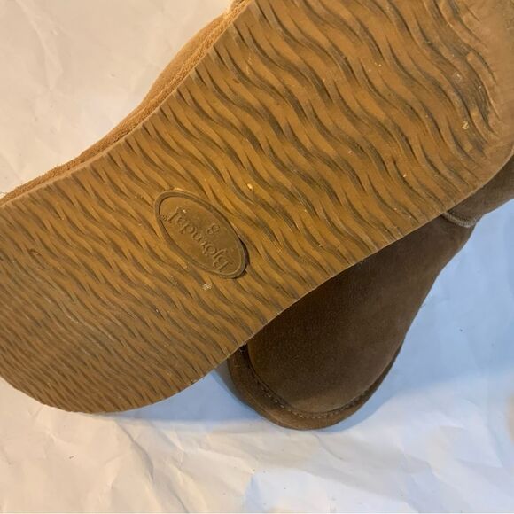 Bjorndal Women Size 8 Mid Calf Boots Sheepskin Lined Leather Tan Fall Winter - Picture 14 of 15